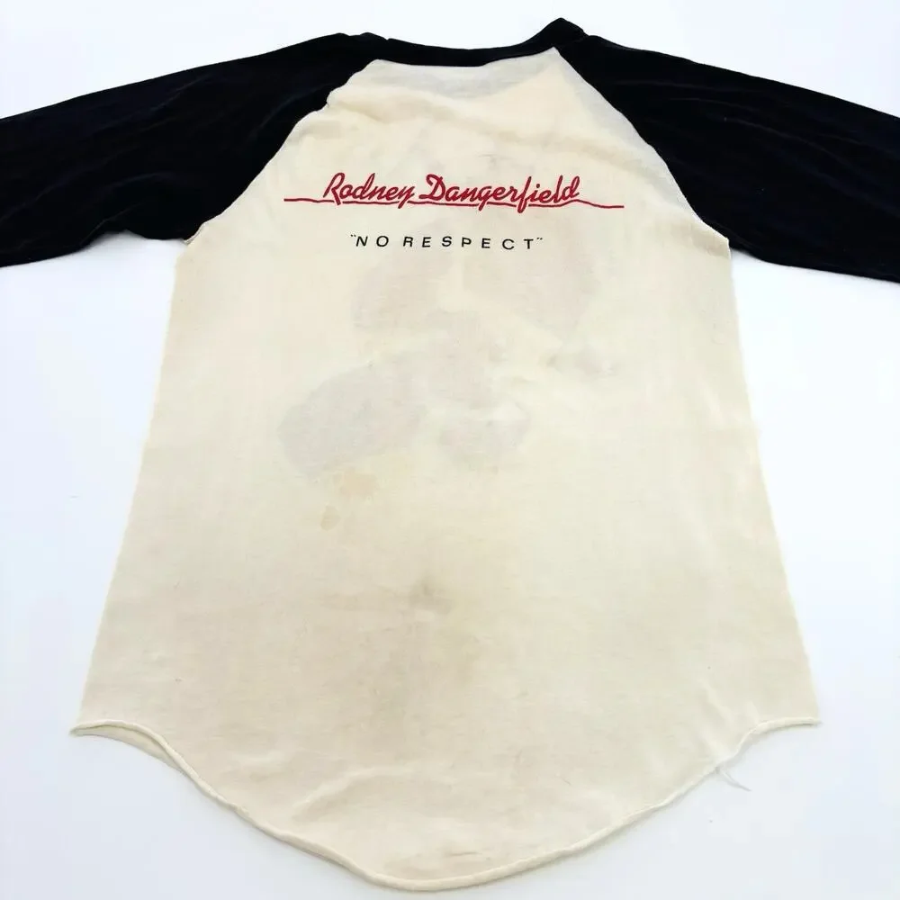 Vintage Rodney Dangerfield No Respect T Shirt Medium White Black Ragland 1980 - Picture 8 of 14